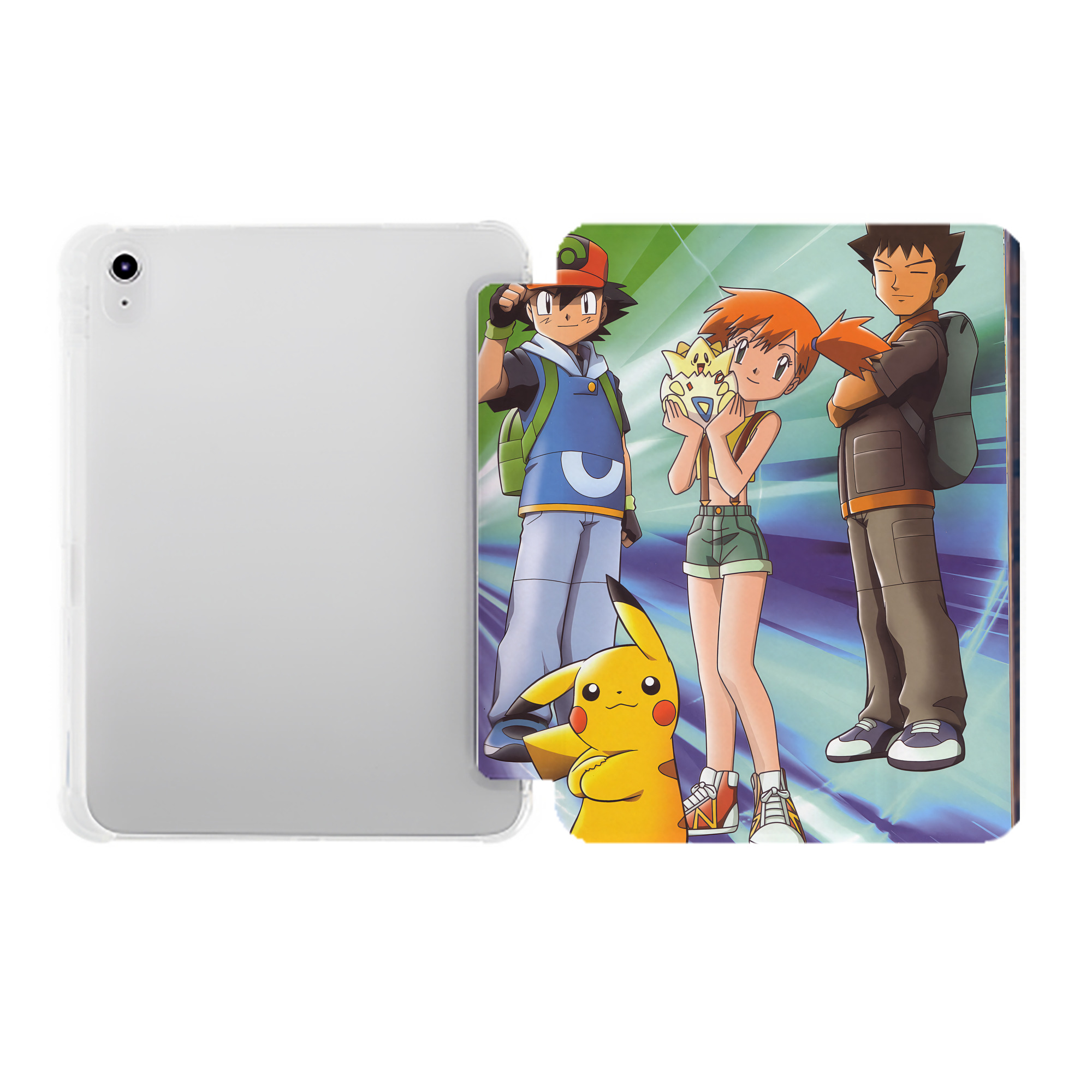 （画像用） ポケットモンスター Pokémon IPad ケース ペン収納付き 三つ折りスタンド PUレザー×シリコン 対応機種9.5/10.5/10.9インチ
